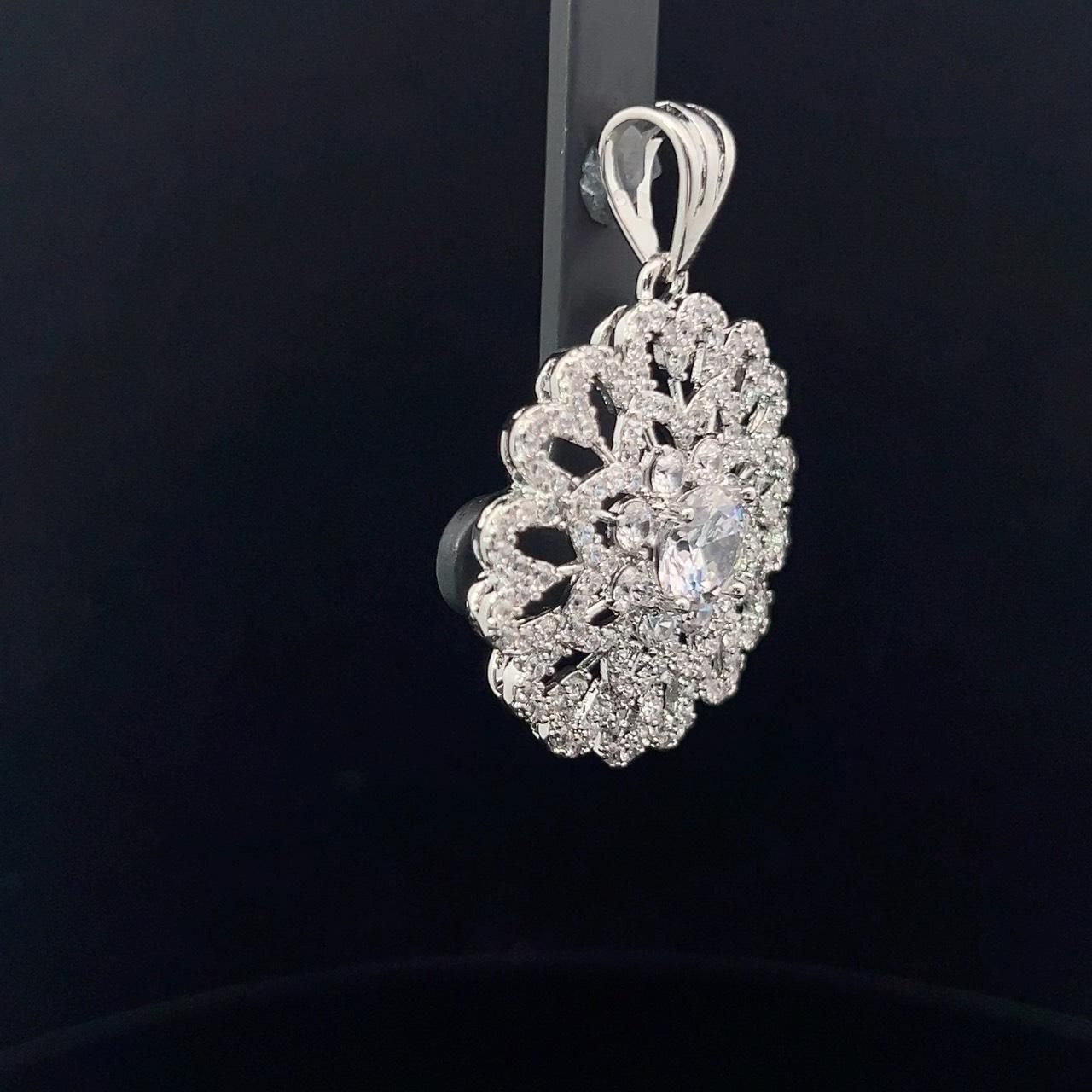 M1602 Mặt và dây chuyền nữ đính đá CZ cao cấp UHA Women Trang Sức Jewelry