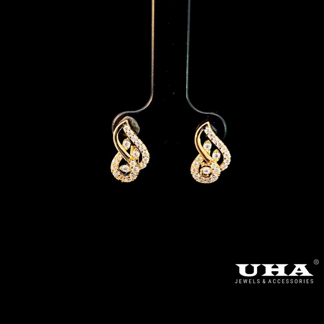 B1645 Bông tai nữ thiết kế sang trọng đính đá sáng lấp lánh UHA- TẶNG KÈM HỘP ĐỰNG Women Hoa Tai