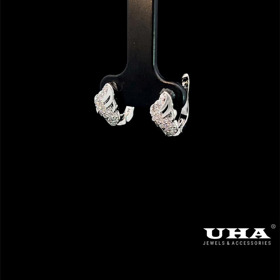 B1642 Bông tai nữ thiết kế sang trọng,đính đá cao cấp sáng lấp lánh UHA