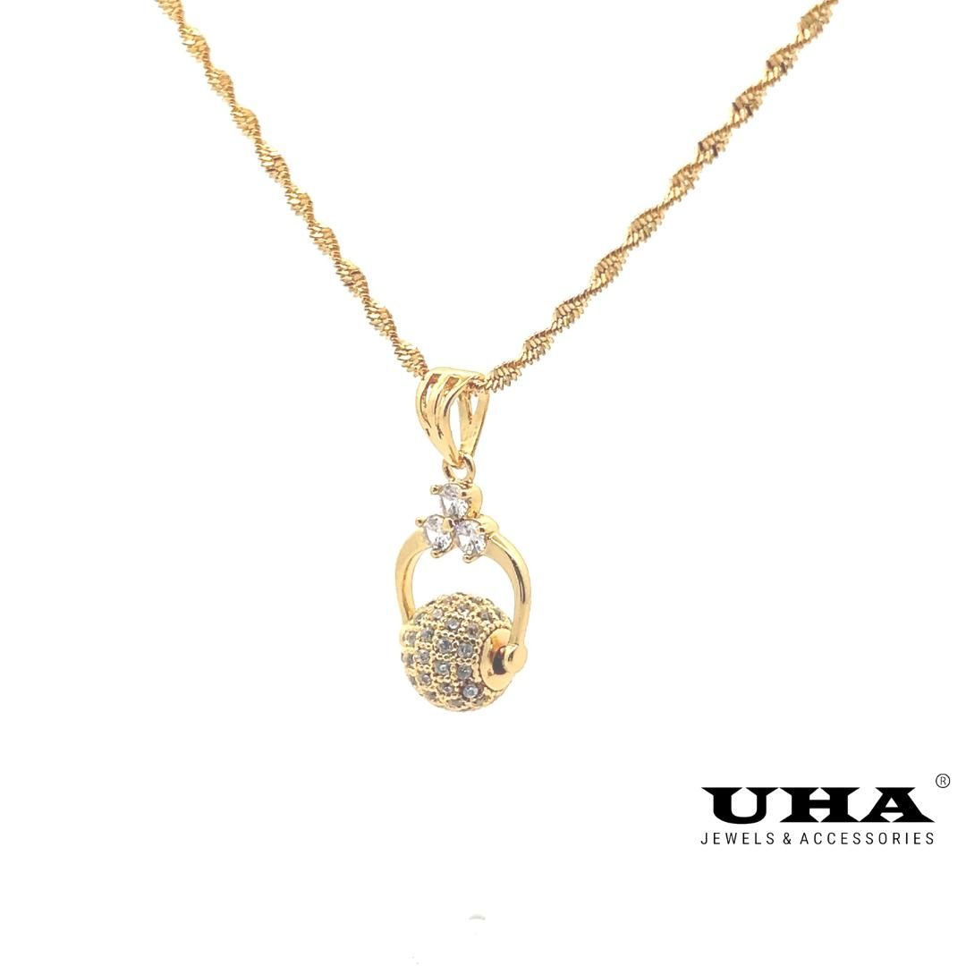 M1454 Mặt và Dây chuyền nữ đính đá CZ cao cấp UHA Voi Charm