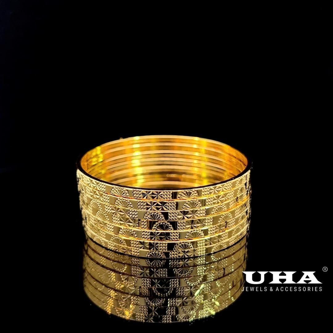 KV19 Vòng xi men nữ chạm khắc tinh tế  sang trọng bản 2,5ly UHA Phụ Kiện