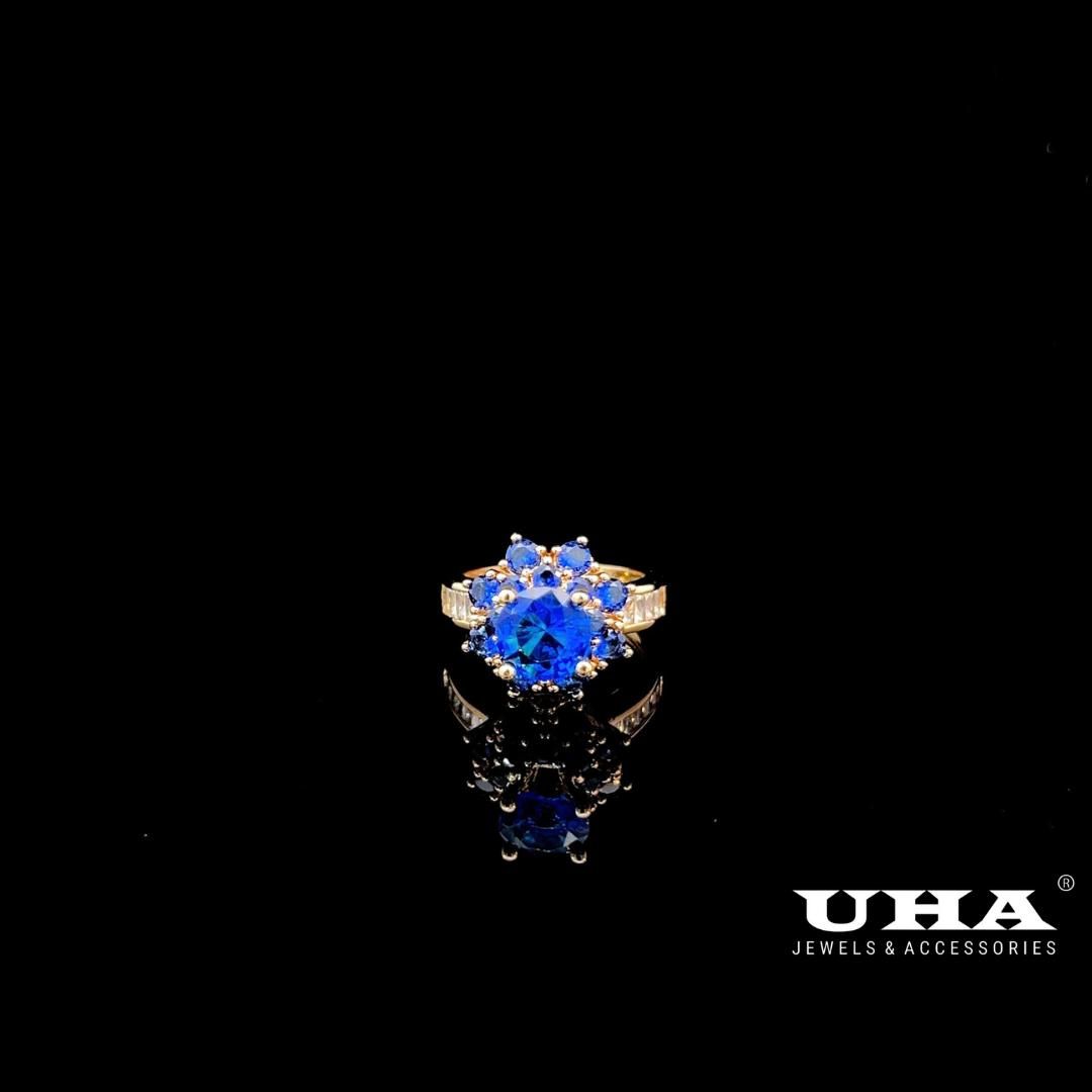 N1288 Nhẫn nữ đính đá màu phong thủy kết hợp cùng đá bagutte cao cấp snags lấp lánh