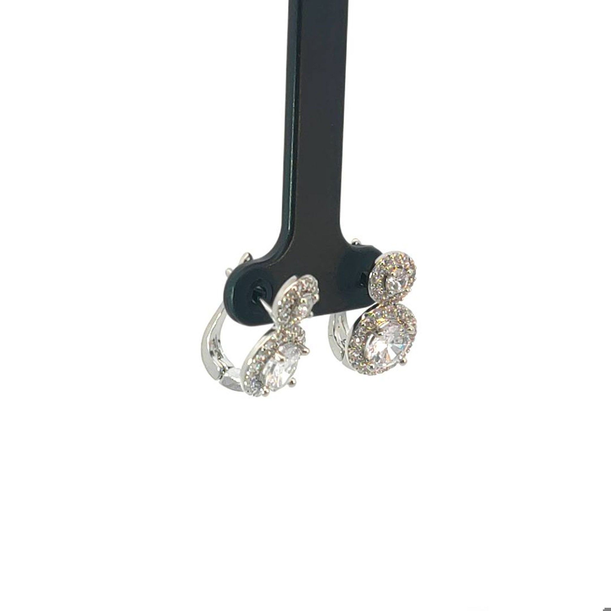 B1543-Bông tai nữ đính đá CZ bền màu  sáng lấp lánh Women