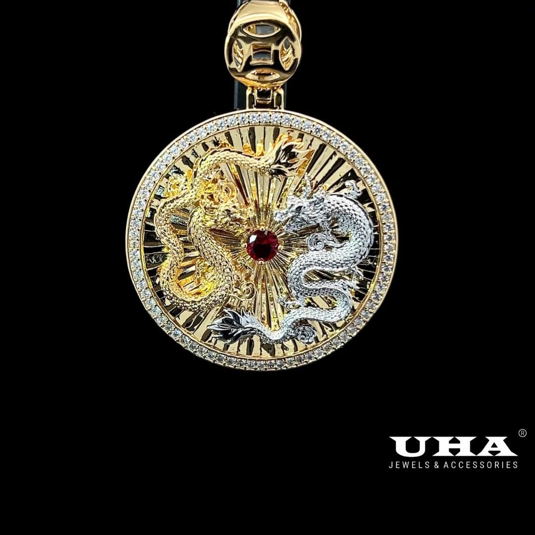 M1609HM Mặt và Dây chuyền nam thiết kế hình rồng sang trọng UHA