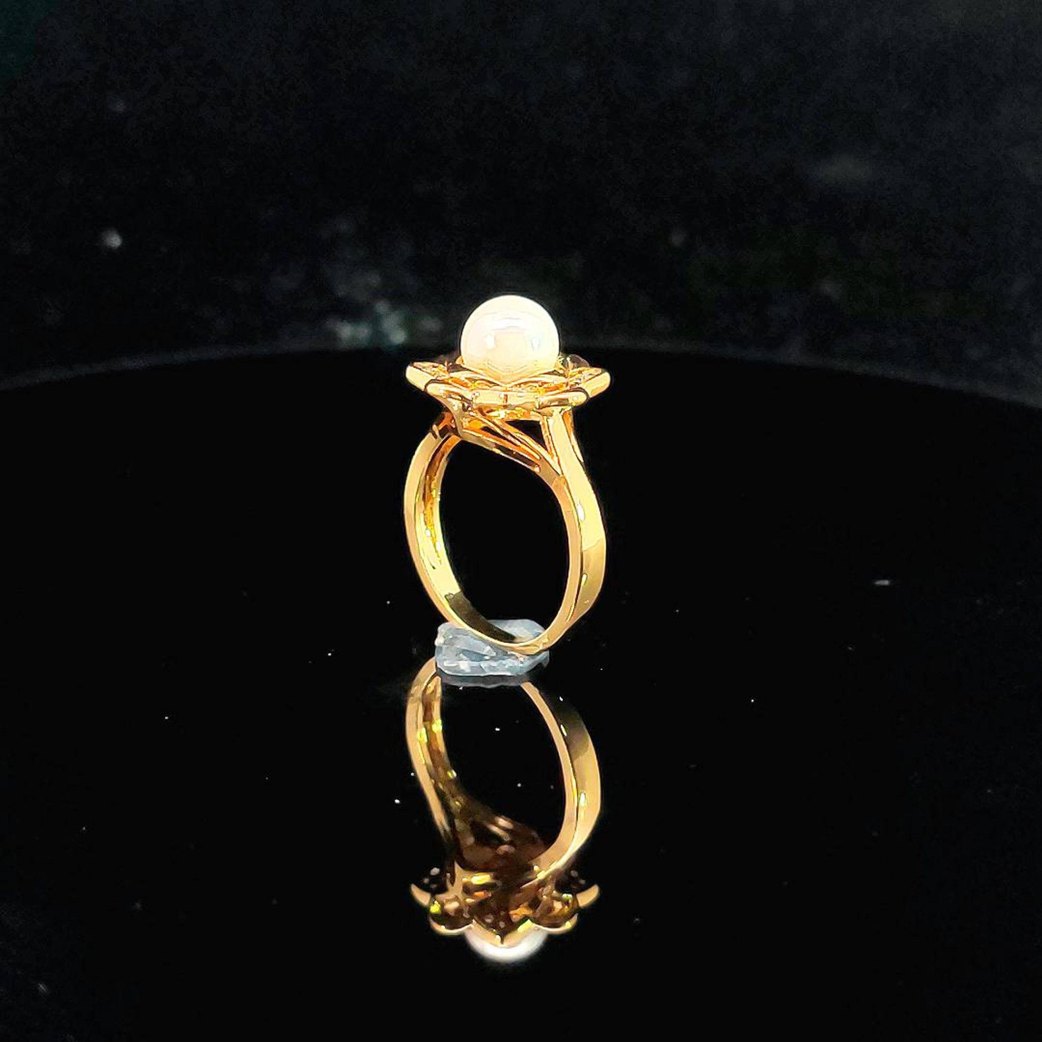 N967 Nhẫn nữ thiết kế hình trái châu siêu dễ thương UHA Women