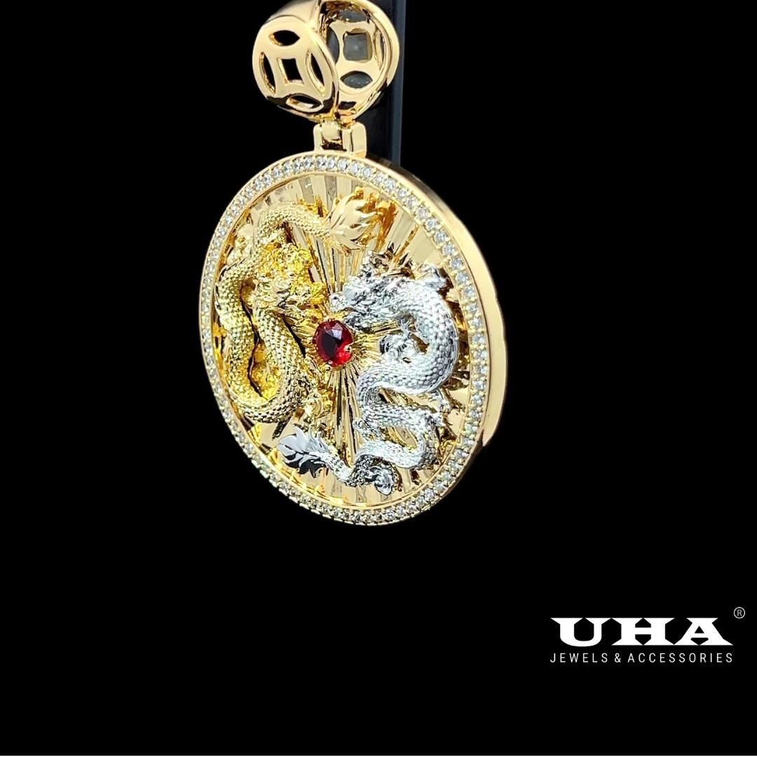 M1609HM Mặt và Dây chuyền nam thiết kế hình rồng sang trọng UHA