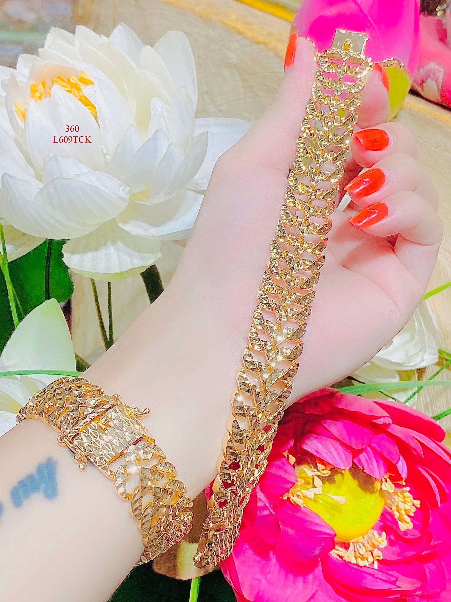 L609 Lắc tay nam nữ UNISEX bền màu cao cấp sáng lấp lánh UHA  Phụ Kiện