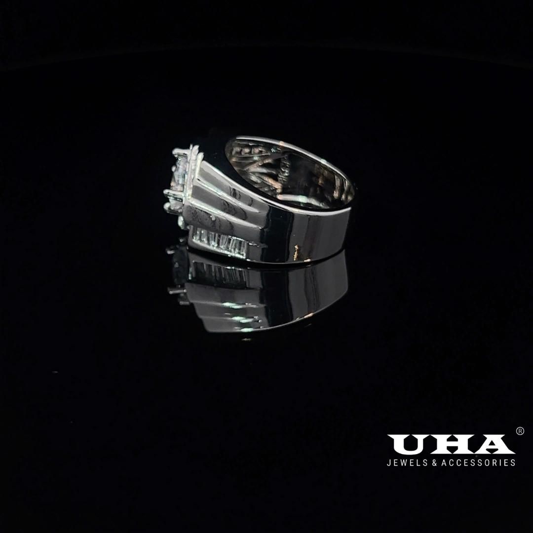 N1215 Nhẫn nam có lót lòng đính đá CZ cao cấp sáng lấp lánh UHA