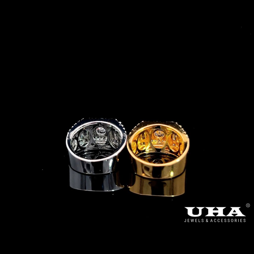 N1109 Nhẫn nam đính đá CZ cao cấp có lót lòng UHA