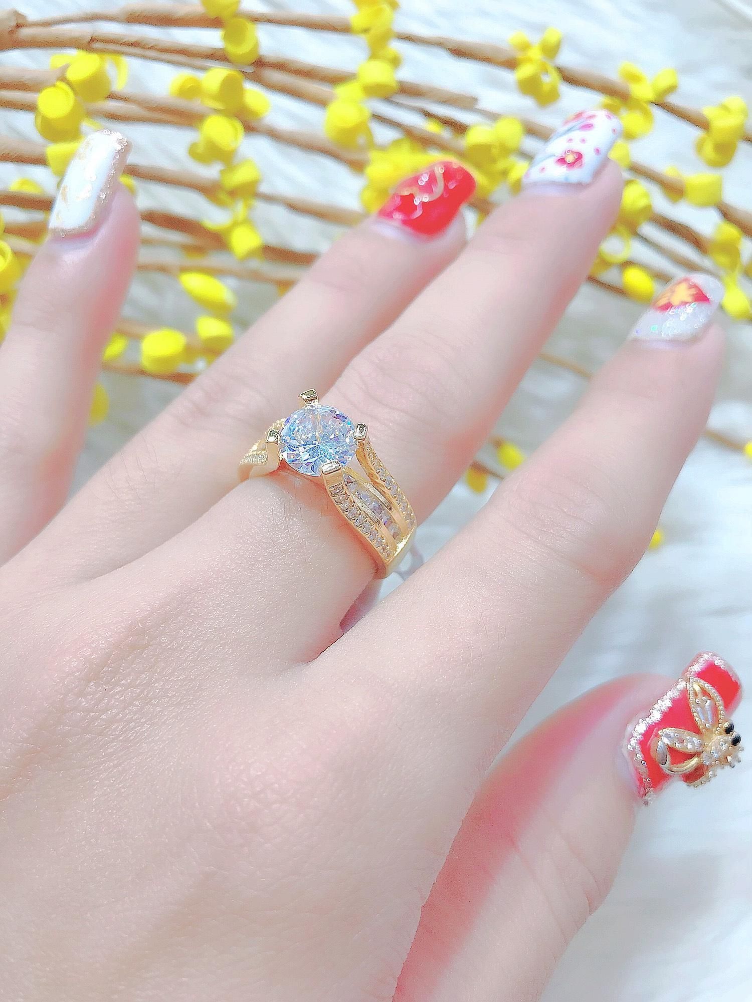 N324 - Nhẫn nữ đính đá CZ cao cáp siêu bền màu Women