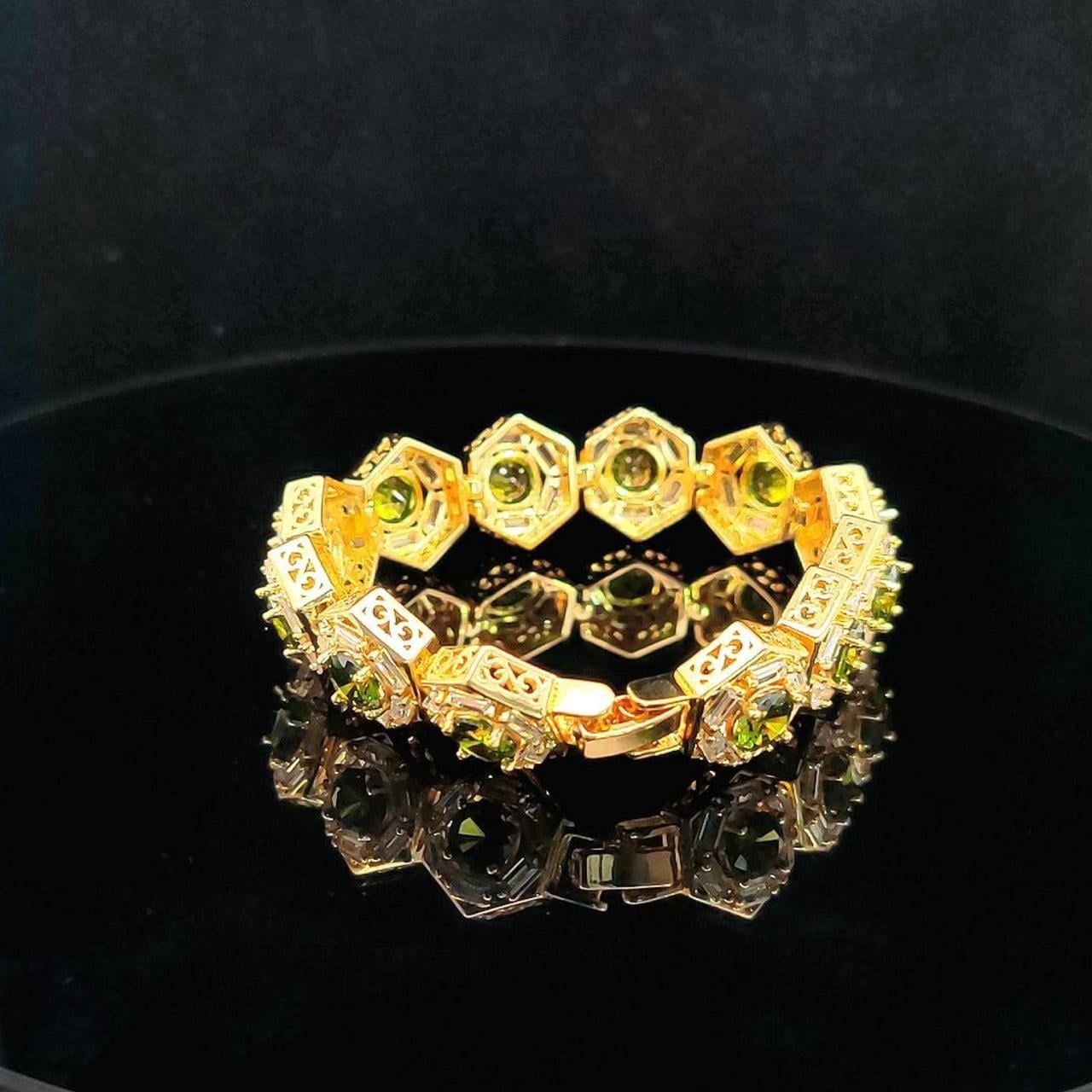 L617 Lắc tay nữ đá màu đính đá CZ cao cấp sáng lấp lánh UHA Phụ Kiện