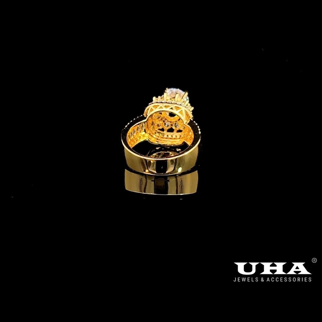 N673 Nhẫn nữ đính đá cz cao cấp sáng lấp lánh UHA