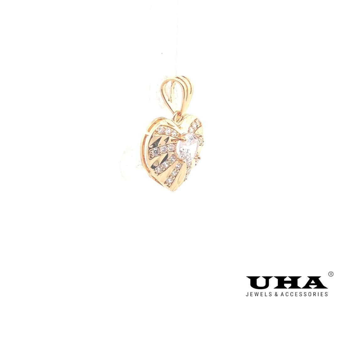 M592 Mặt và Dây chuyền thiết kế hình trái tim trẻ trung UHA Chain Trang Sức