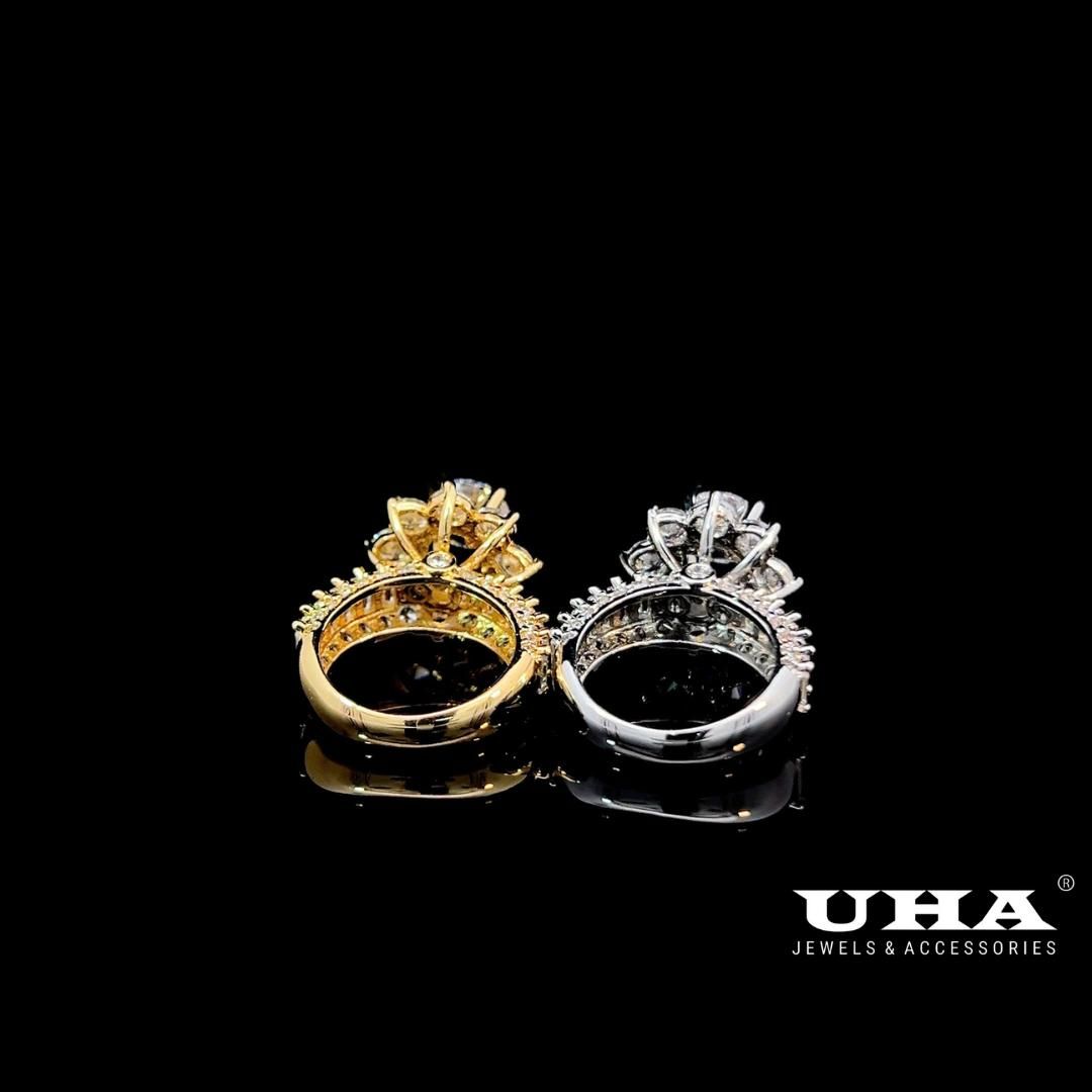 N1271 Nhẫn nữ đính đá Cz cao cấp sáng lấp lánh UHA