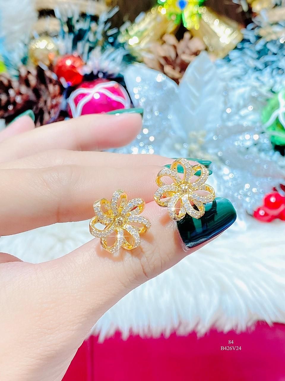 B426 Bông tai nữ kiểu bông hoa trẻ trung cá tính UHA Hoa Tai