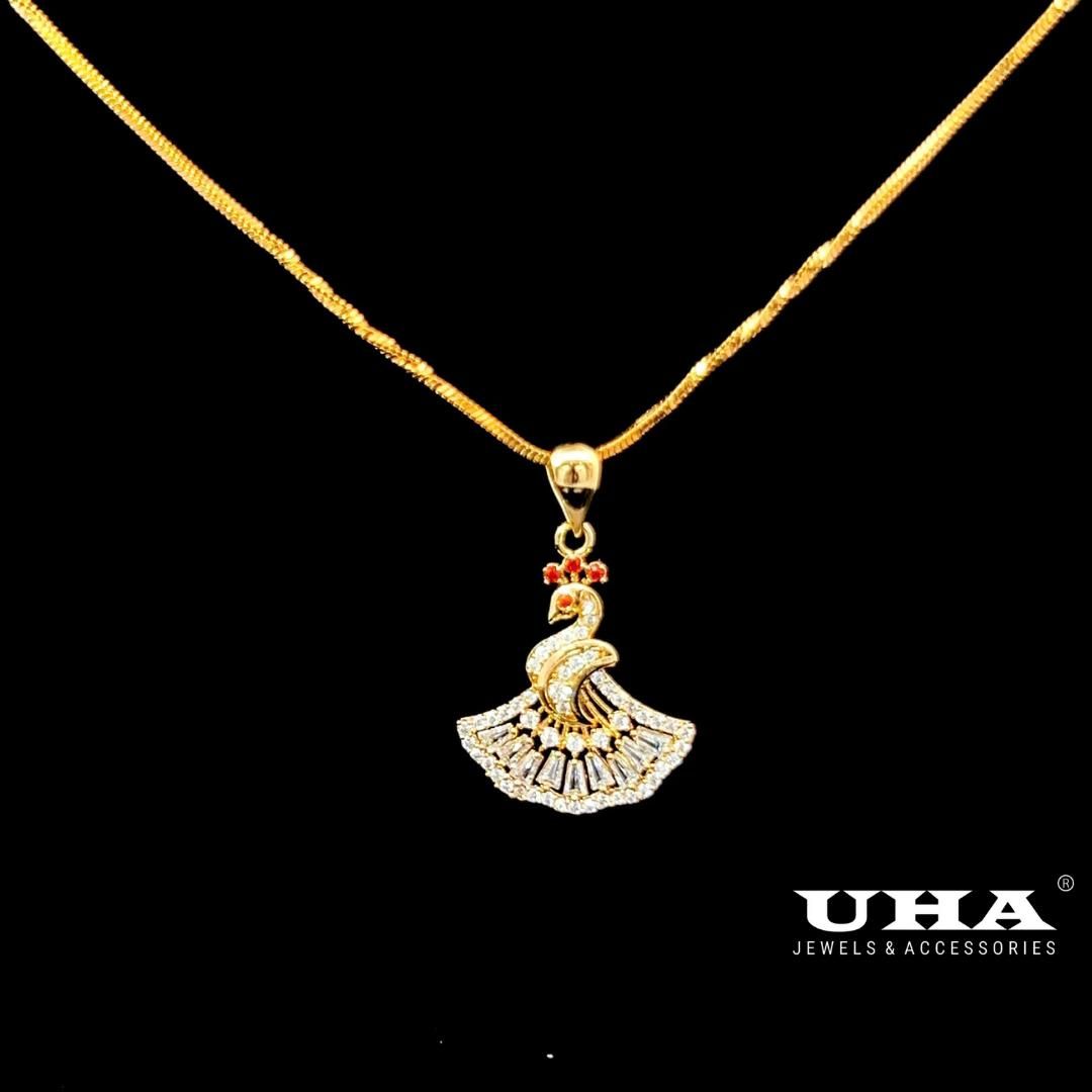 M1635 Mặt và Dây chuyền nữ thiết kế hình con CÔNG tinh xảo UHA - Charm, Women