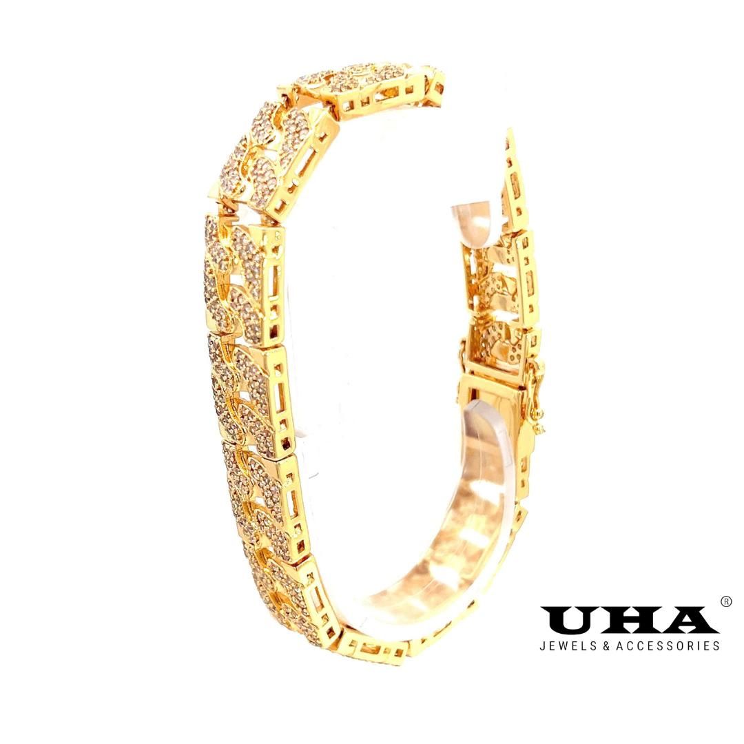 L613 Lắc tay unisex đính đá cao cấp sáng lấp lánh UHA Phụ Kiện