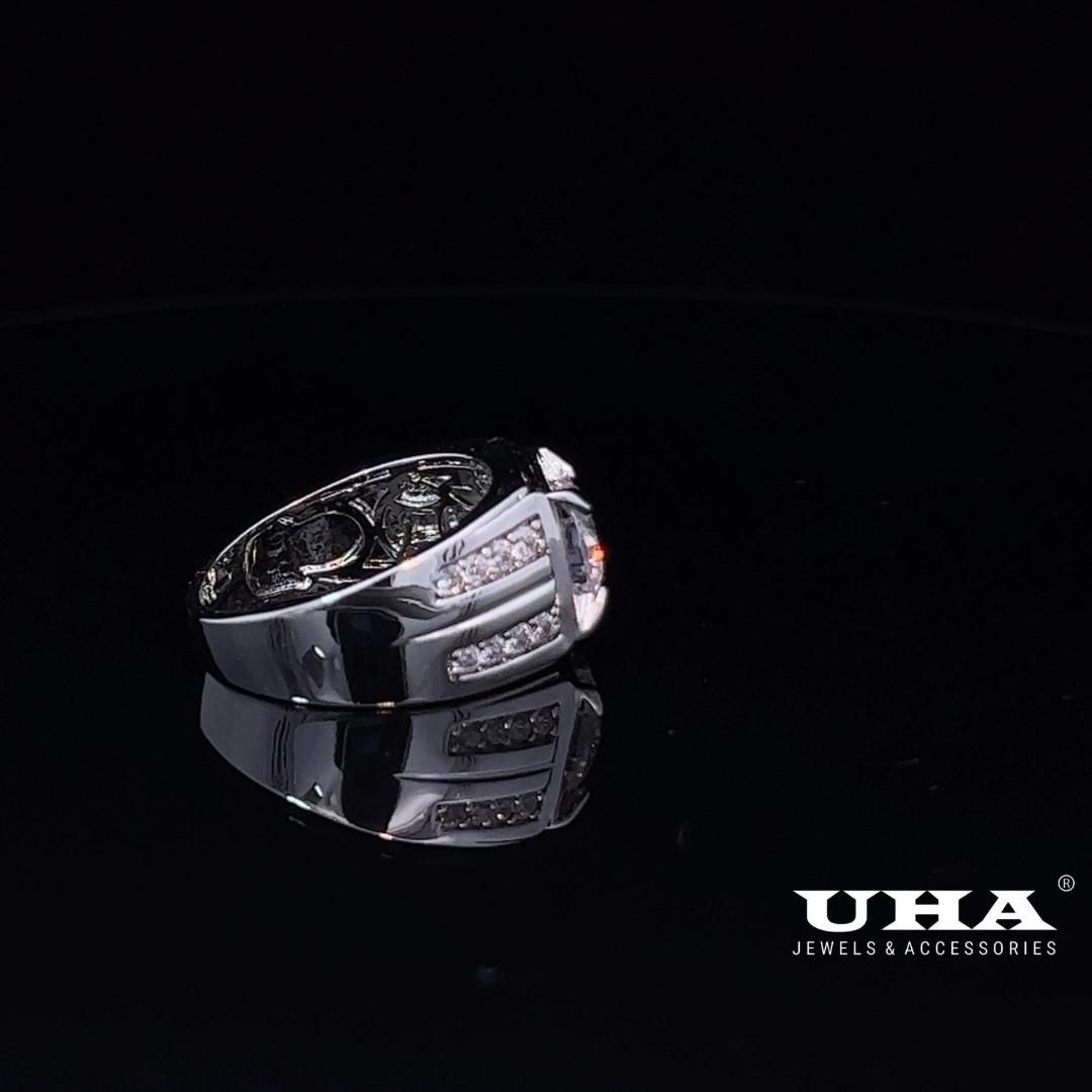 N1005 Nhẫn nam có lót lòng đính đá CZ cao cấp-UHA