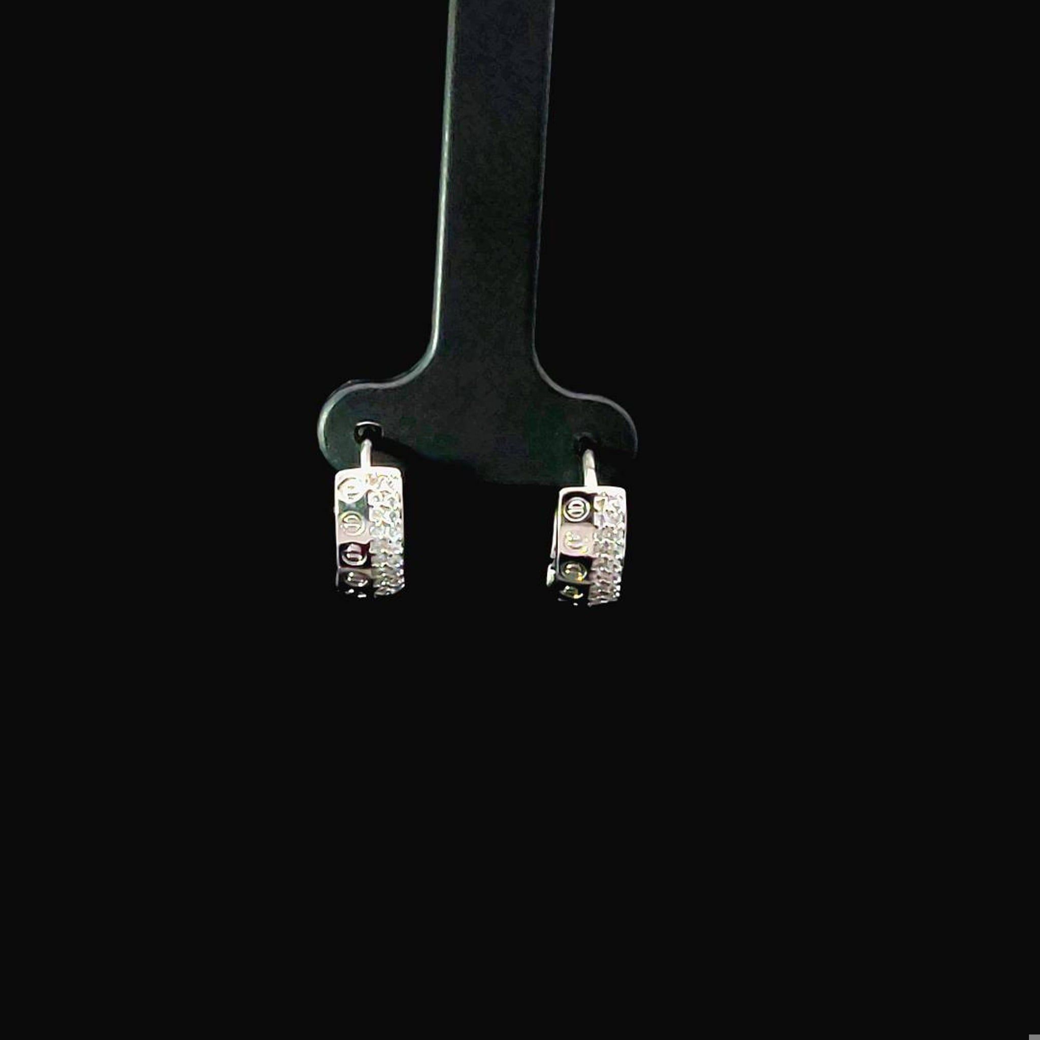 B1535-Bông tai nữ đính đá CZ bền màu  sáng lấp lánh Women