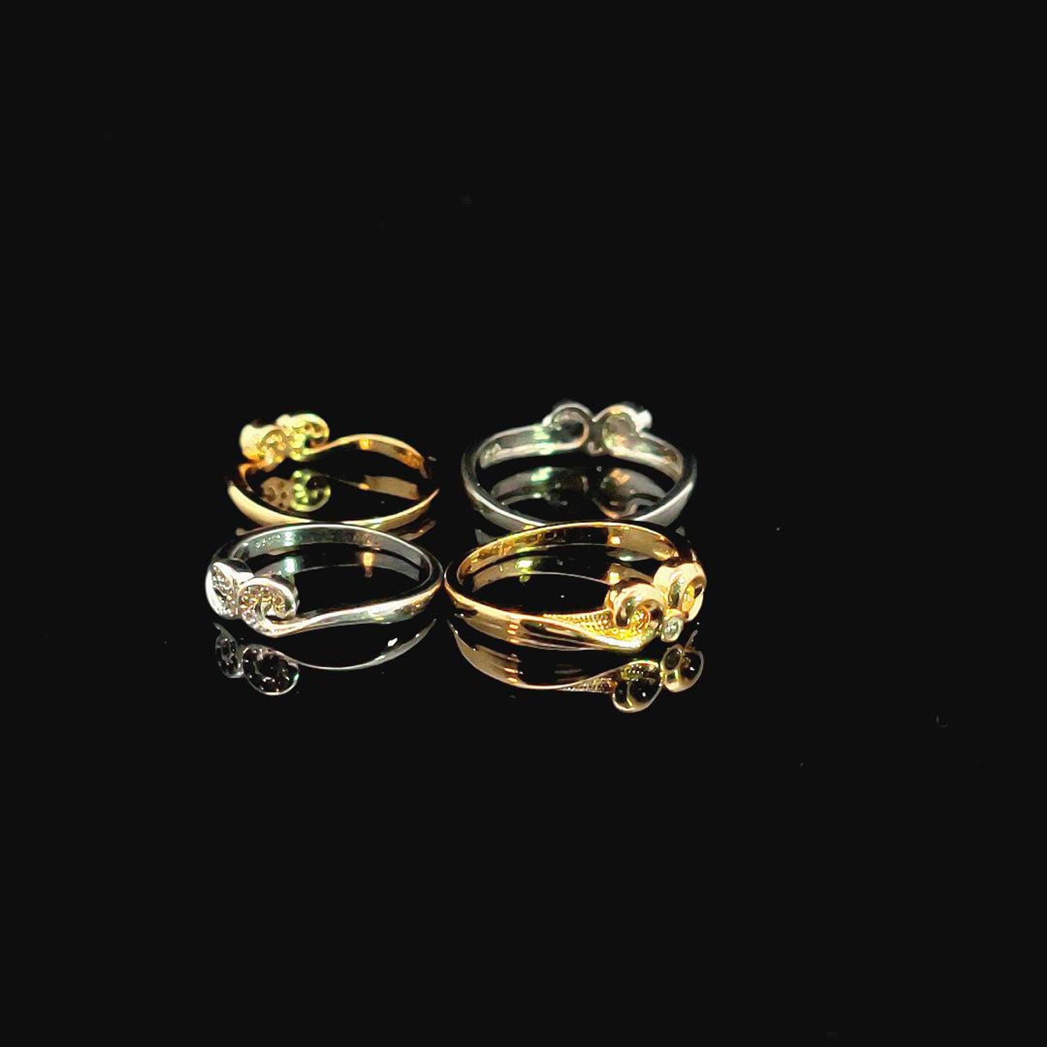 NC1008 Nhẫn cặp đính đá CZ cao cấp -UHA Women