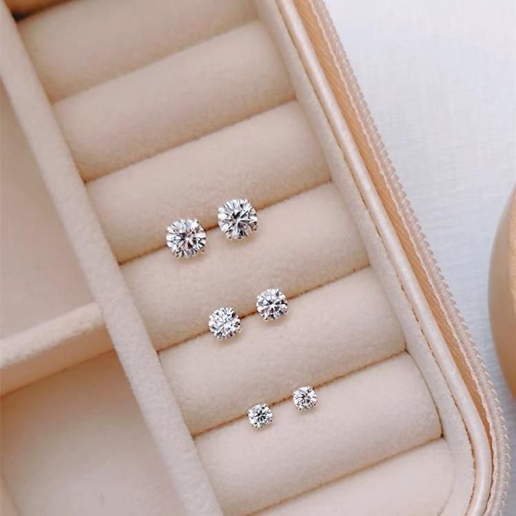 BVD Bông tai nụ đá CZ cao cấp Hoa Tai Khuyên Tai Women Khuyên Tai ( BÔNG INOX)