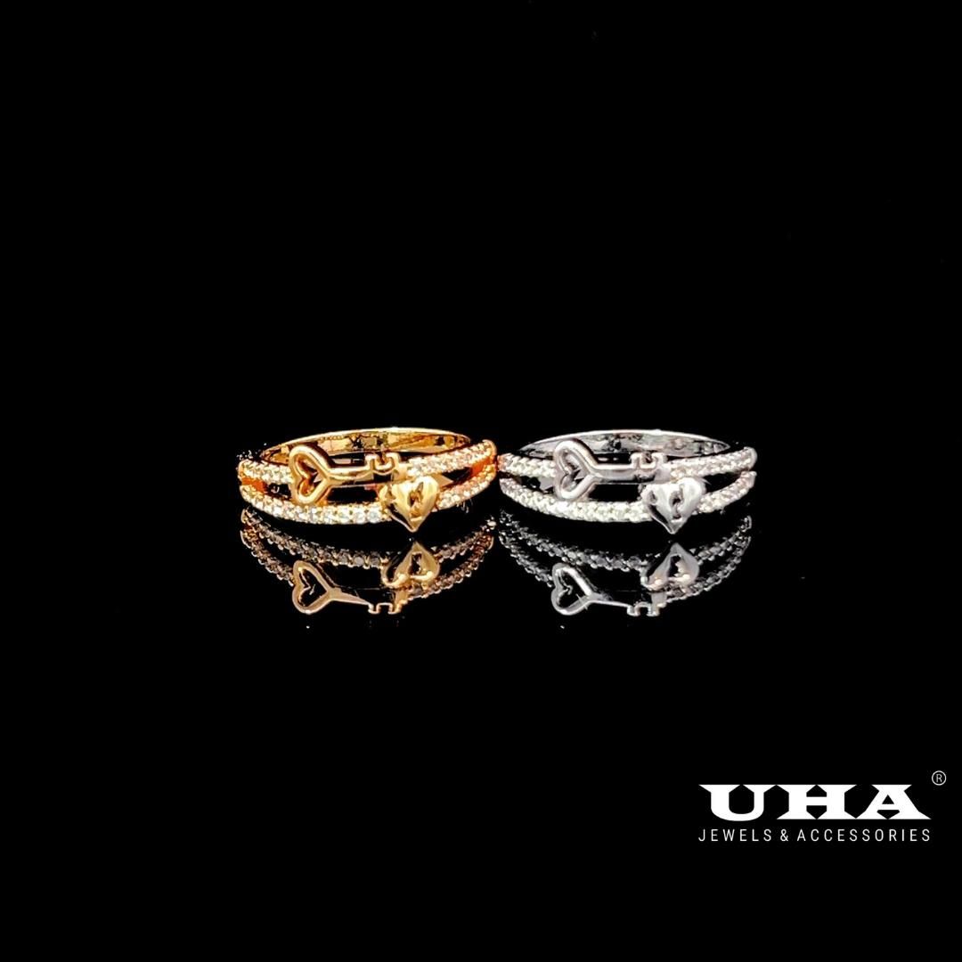 N1246 Nhẫn nữ đính đá CZ cao cấp thiết kế tinh tế nhẹ nhàng cá tính UHA