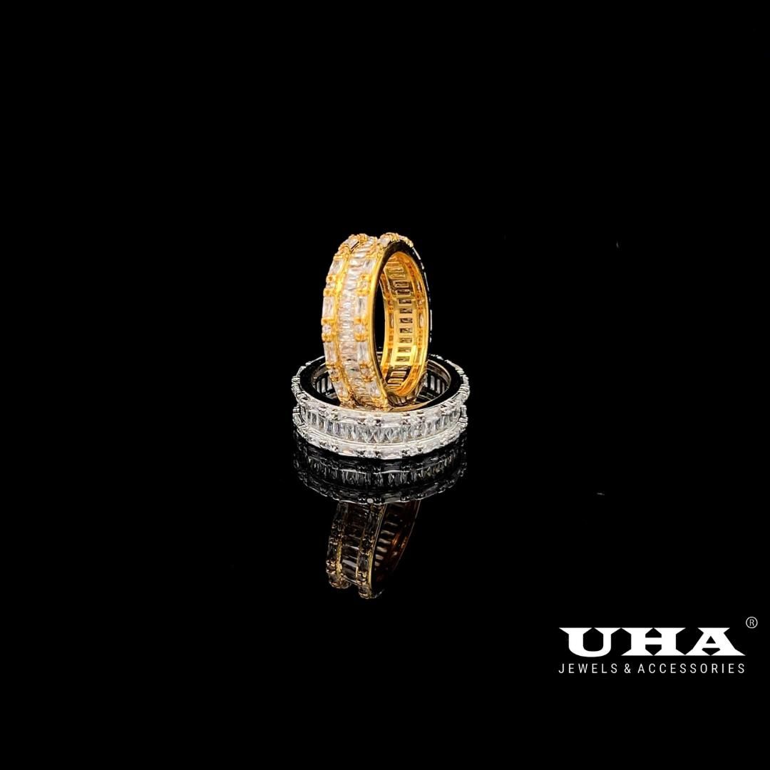 N656 Nhẫn nữ  đính dá bagutte cao cấp sáng lấp lánh UHA Women