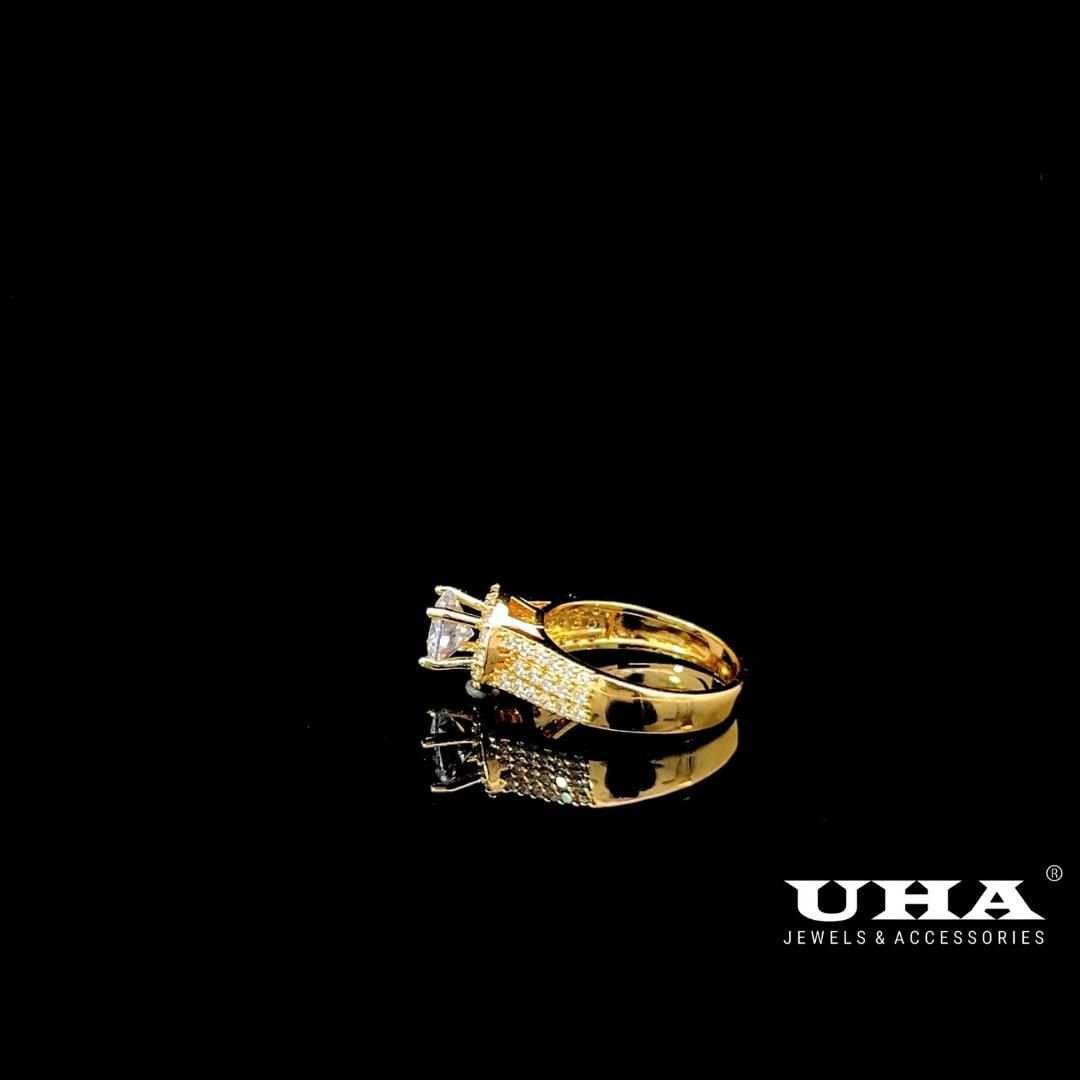 N742 UHA - Nhẫn nữ  đính đá CZ cao cấp sáng lấp lánh UHA Women