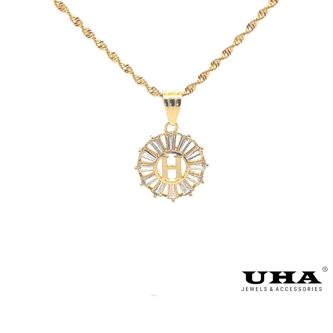 M1361 Mặt và Dây chuyền thiết kế chữ H trẻ trung UHA Women Voi