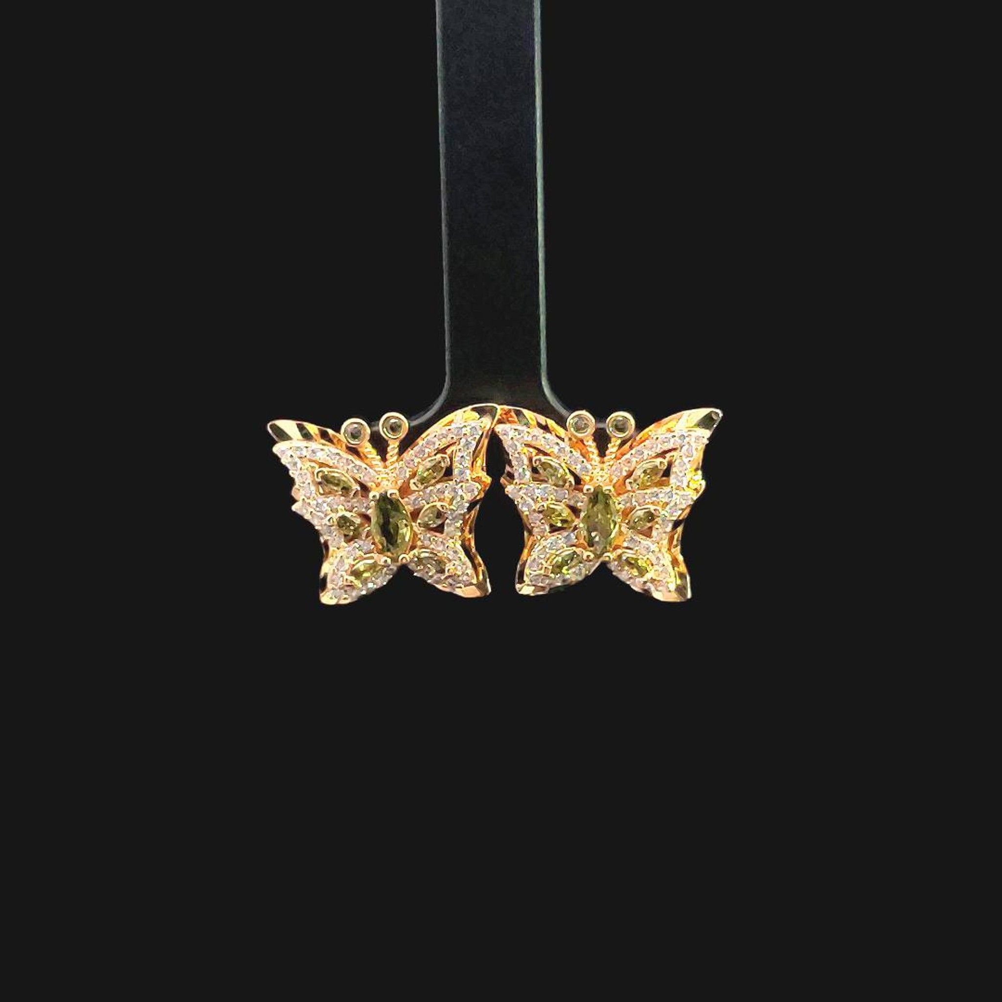 B1585 Bông tai nữ butterfly đính đá CZ cao cấp sáng lấp lánh Women Khuyên Tai Hoa Tai