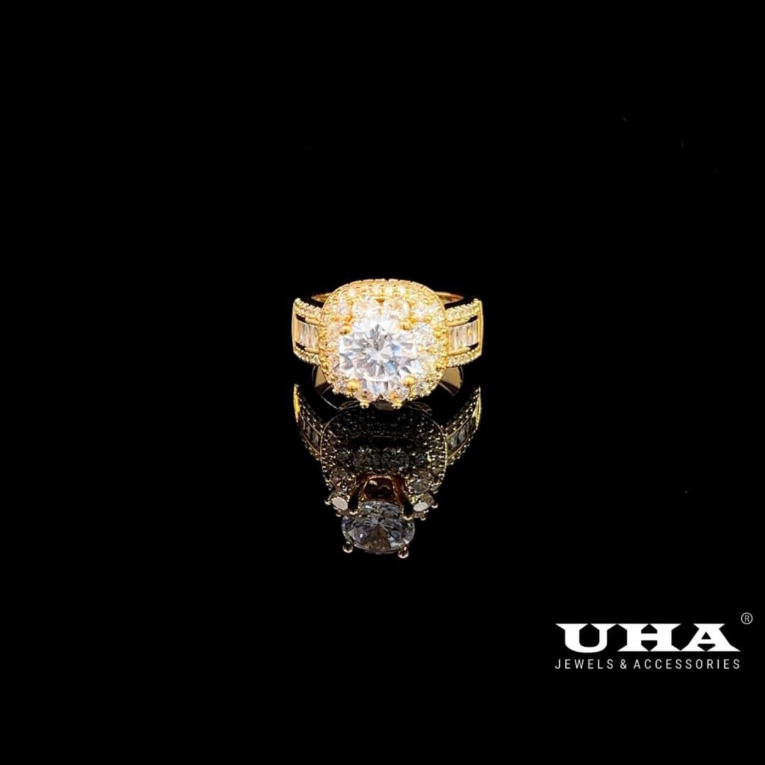 N673 Nhẫn nữ đính đá cz cao cấp sáng lấp lánh UHA