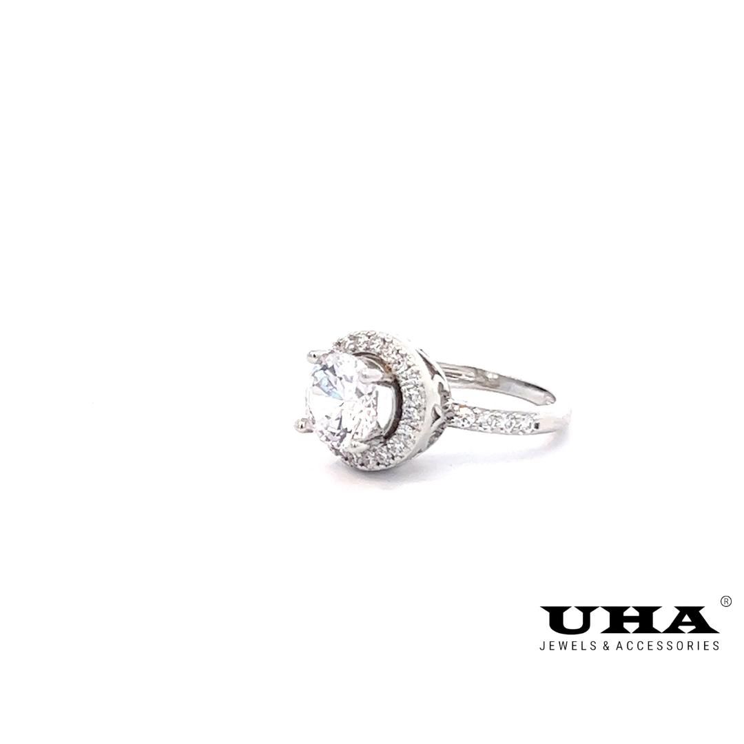 N957 Nhẫn nữ đính đá CZ cao cấp thiết kế trẻ trung UHA Women