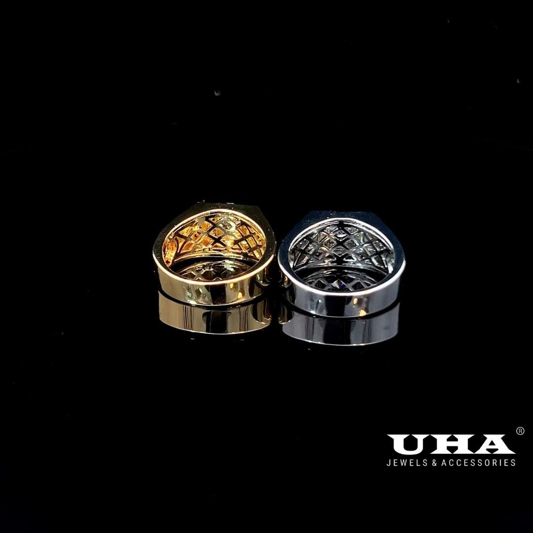 N1293 Nhẫn nam có lót lòng đính đá CZ cao cấp sáng lấp lánh UHA