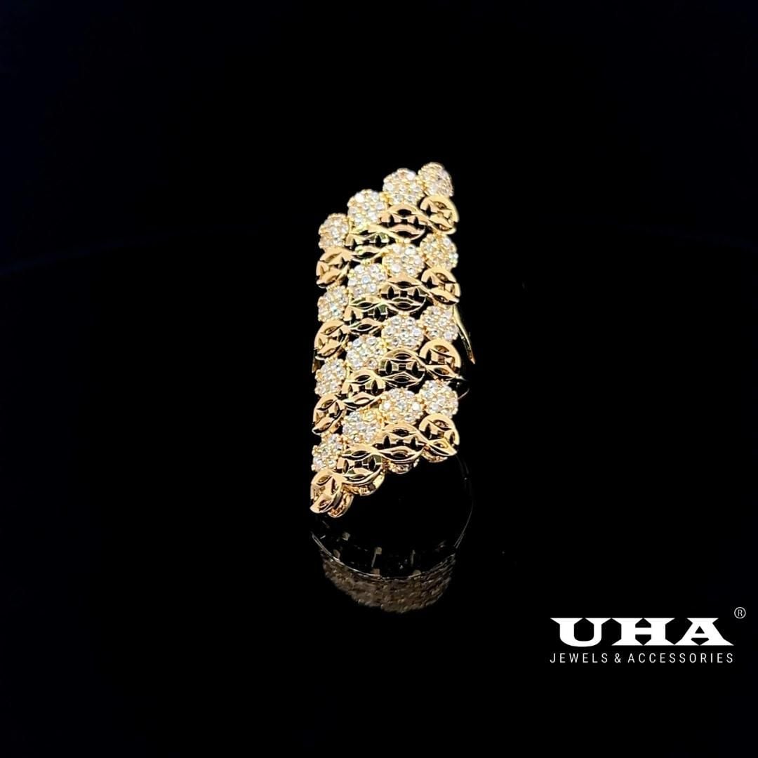 N166 Nhẫn nữ đính đá CZ cao cấp sáng lấp lánh, thiết kế tinh tế sang trọng UHA Women