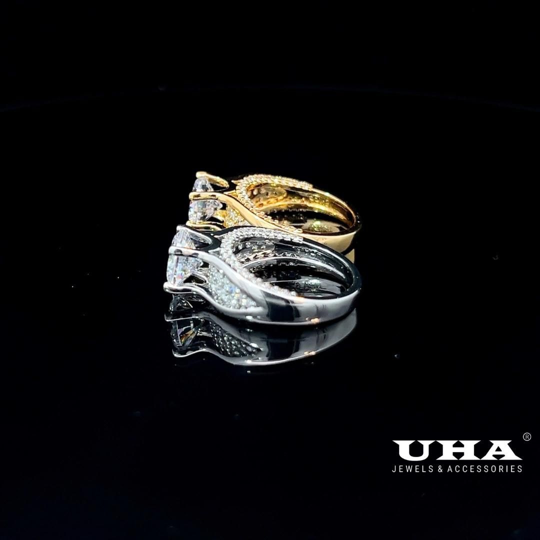 N1240 Nhẫn nữ đính đá CZ cao cấp thiết kế tinh tế trẻ trung cá tính UHA