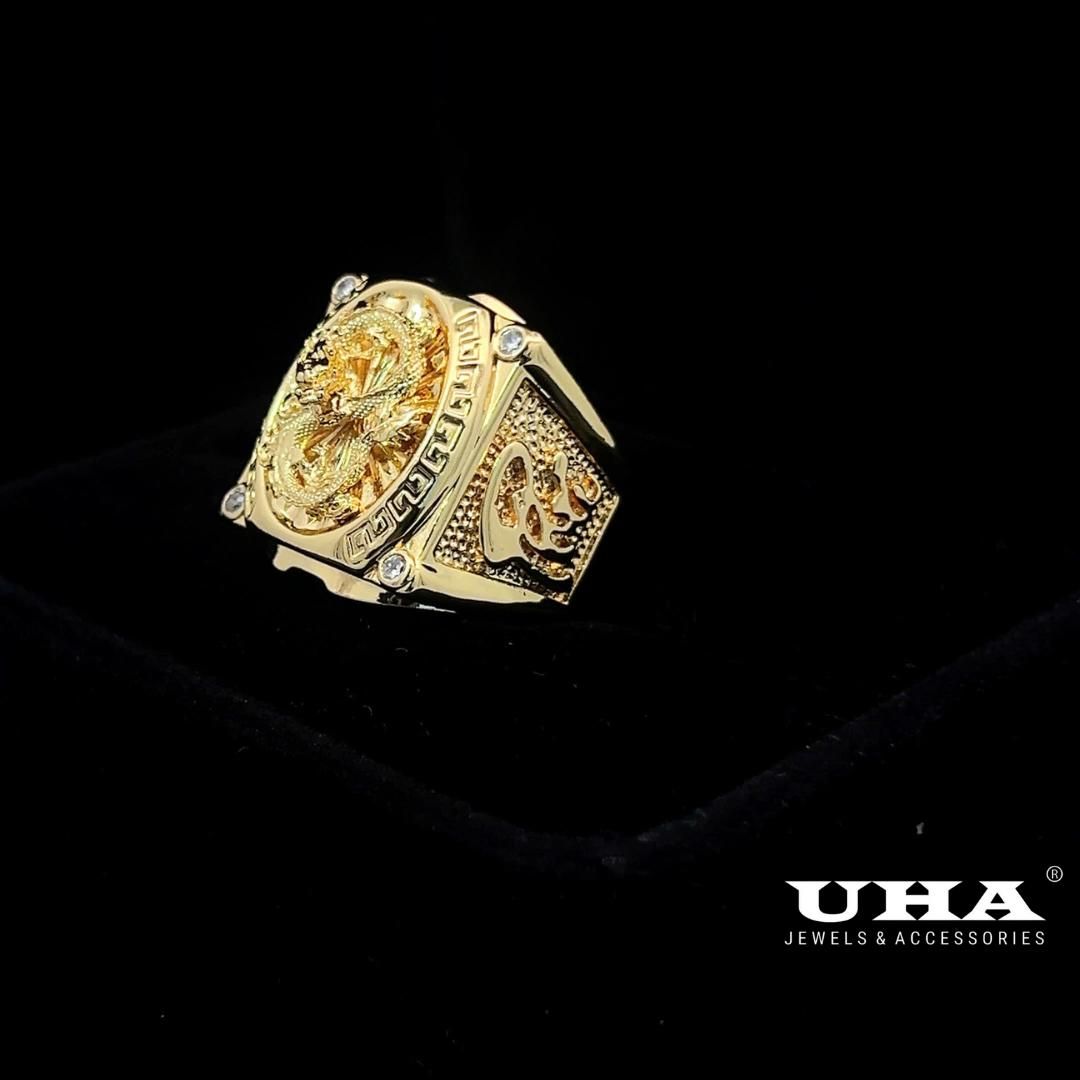 N1185 Nhẫn nam thiết kế hình rồng (chữ PHÚ QUÝ) trọng tinh tế UHA