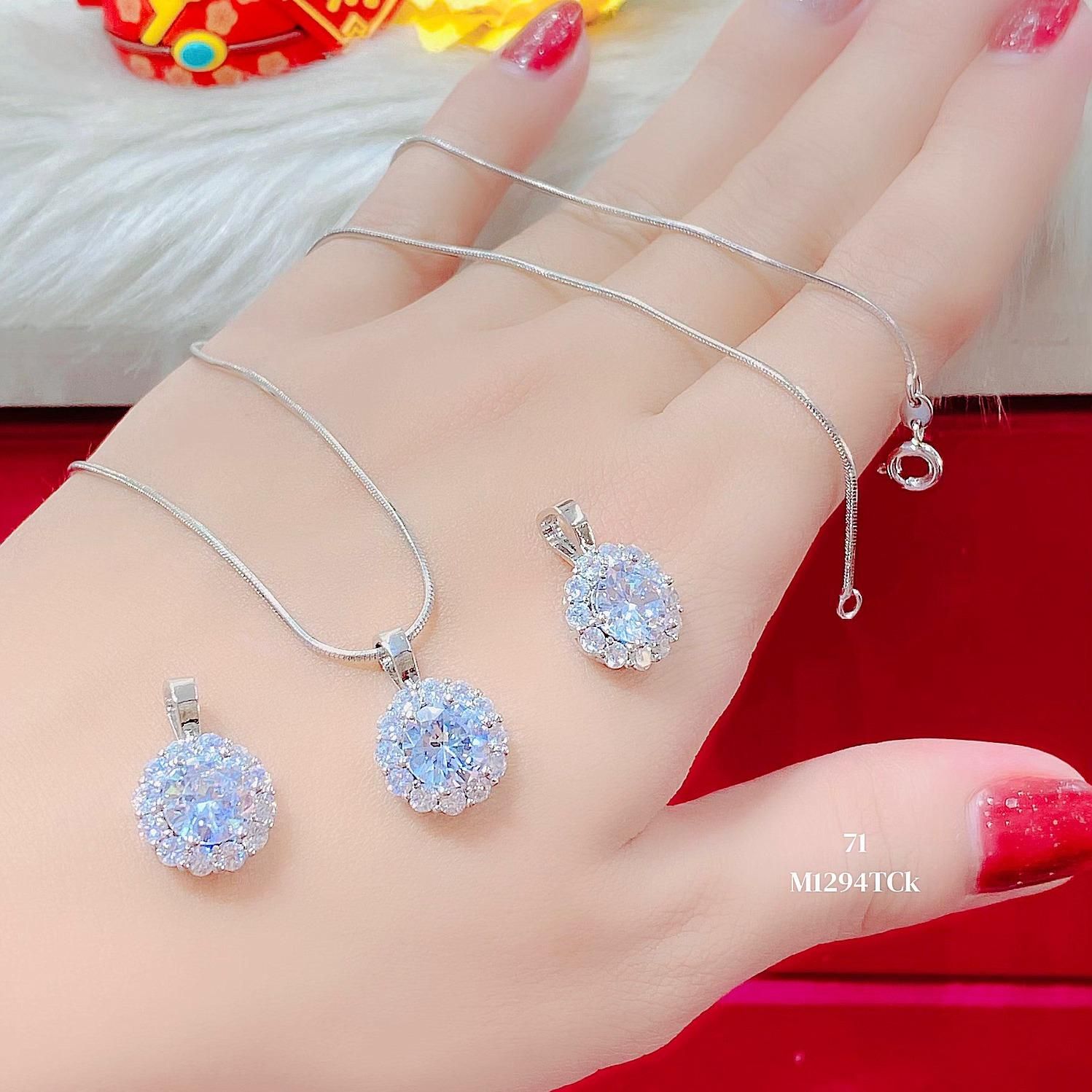 M1293 Mặt dây chuyền nữ đính đá CZ cao cấp KÈM DÂY  Trang Sức Women