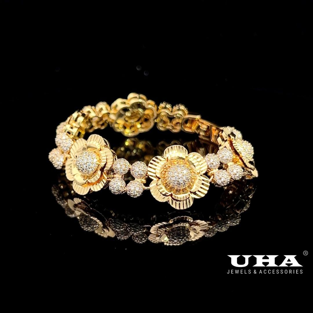 L635 Lắc tay nữ thiết kế tinh tế đính đá sáng lấp lánh UHA