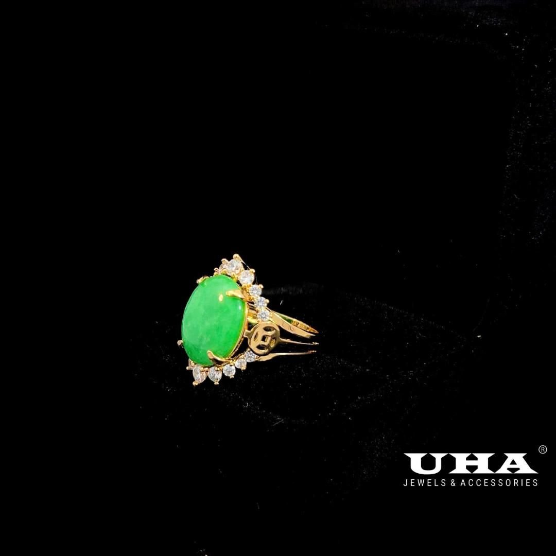 N509 Nhẫn nữ đính đá cẩm thạch sang trọng UHA Women