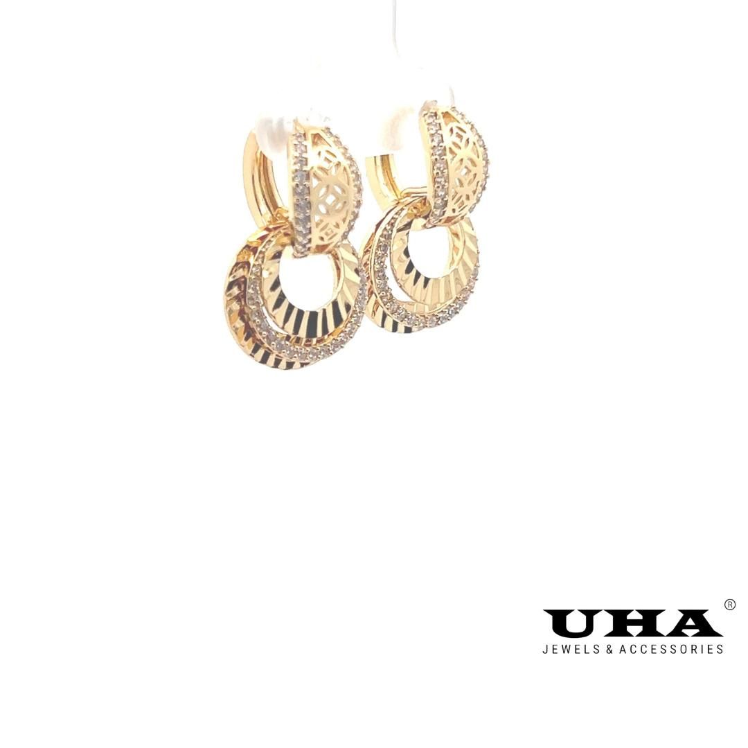 B1566 Bông tai nữ thiết kế đơn giản sang trọng UHA Voi Voan