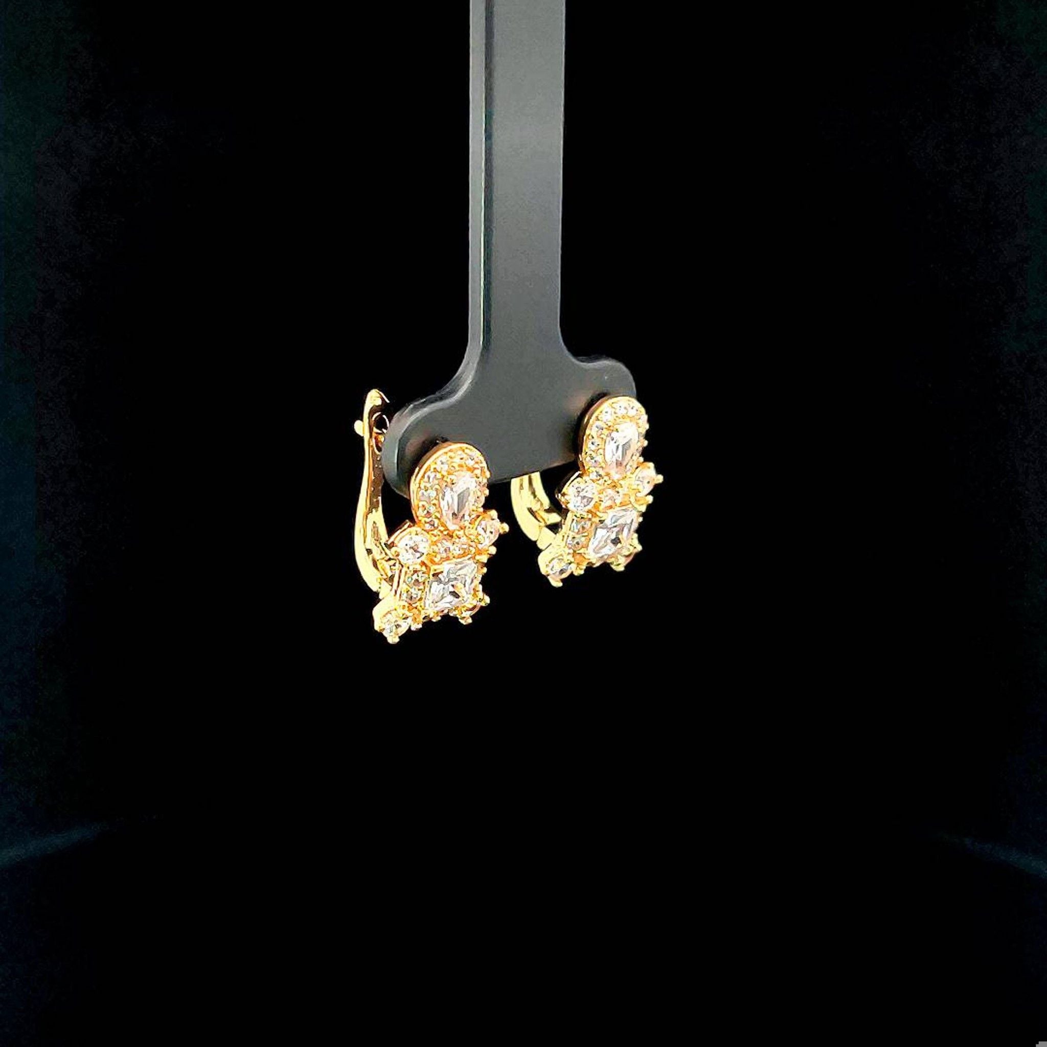 B1559  Bông tai nữ đính dá CZ cao cấp sang trọng