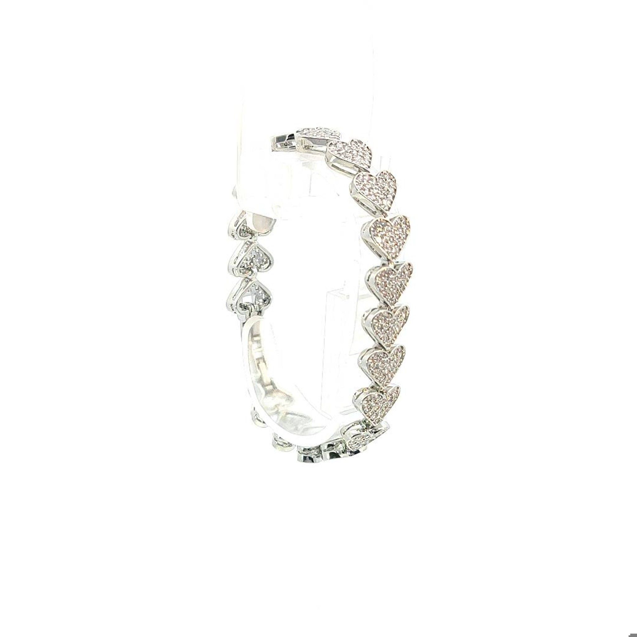 L532-Lắc tay nữ kiểu dáng trái tim đá CZ _UHA Phụ Kiện