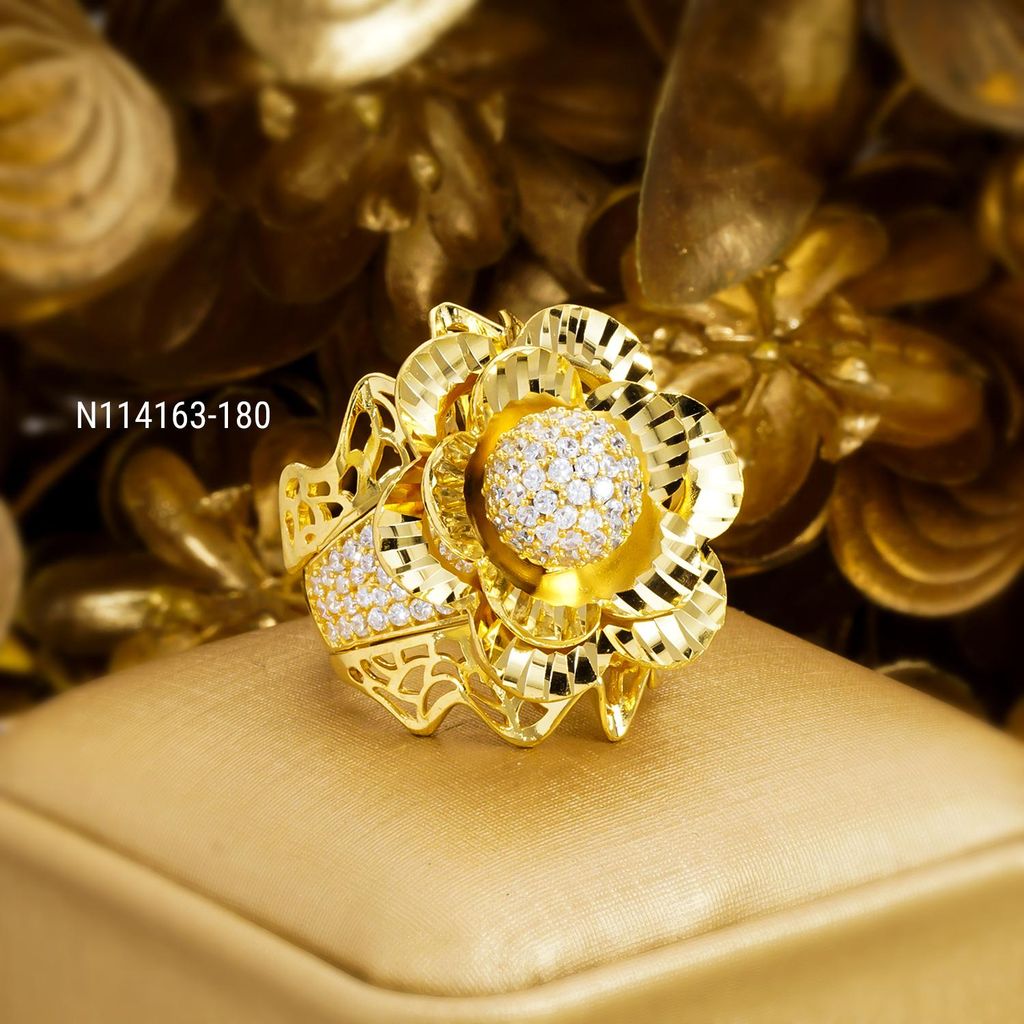 Nhẫn nữ UHA mạ vàng 18K N114163-180
