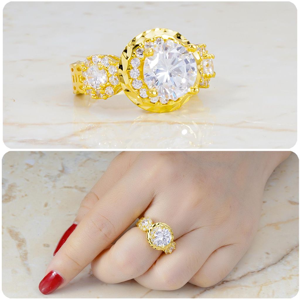 Nhẫn nữ UHA mạ vàng 18K N148