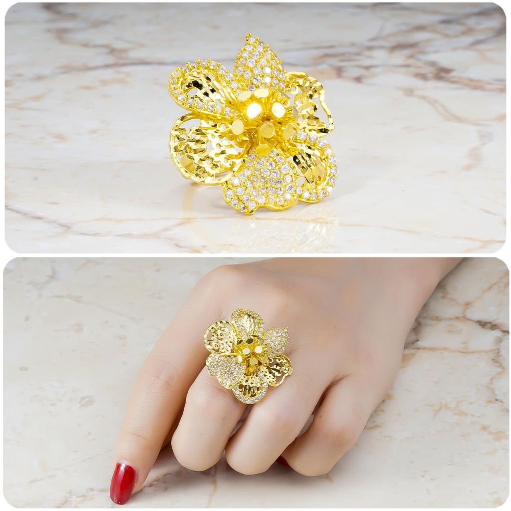 Nhẫn nữ UHA mạ vàng 18K N156