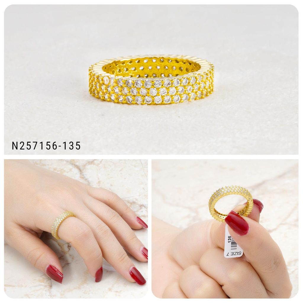 Nhẫn nữ UHA mạ vàng 18K N257156-135