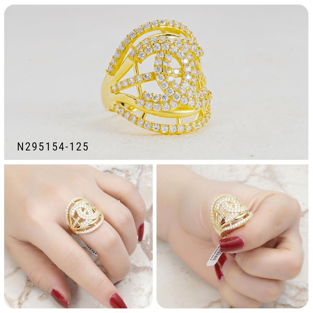 Nhẫn nữ UHA mạ vàng 18K N295154-125