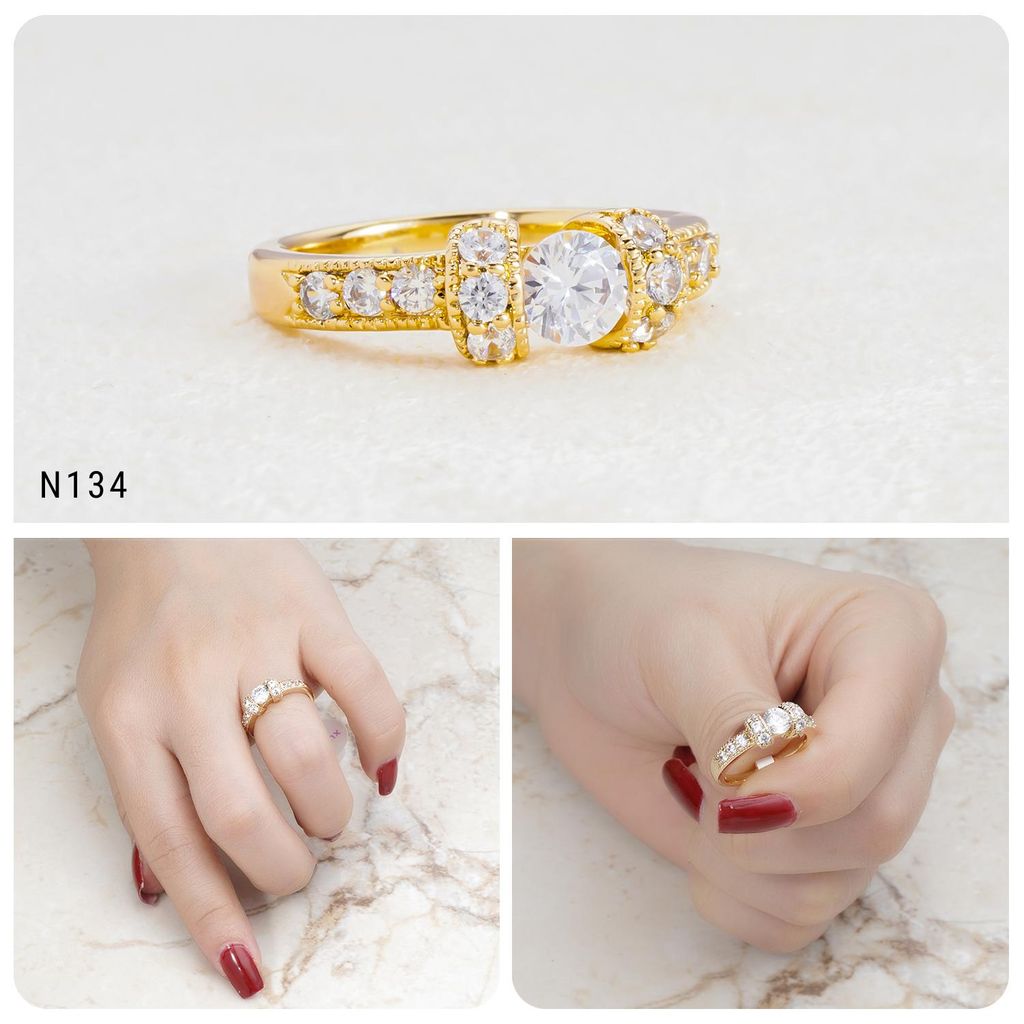 Nhẫn nữ UHA mạ vàng 18K N134