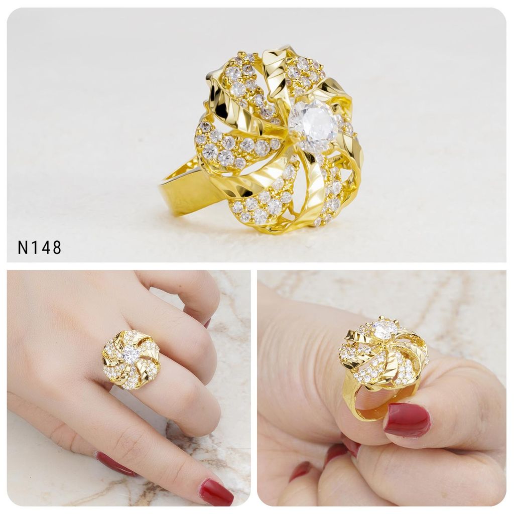 Nhẫn nữ UHA mạ vàng 18K N148