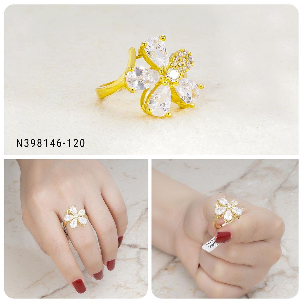 Nhẫn nữ UHA mạ vàng 18K N398146-120